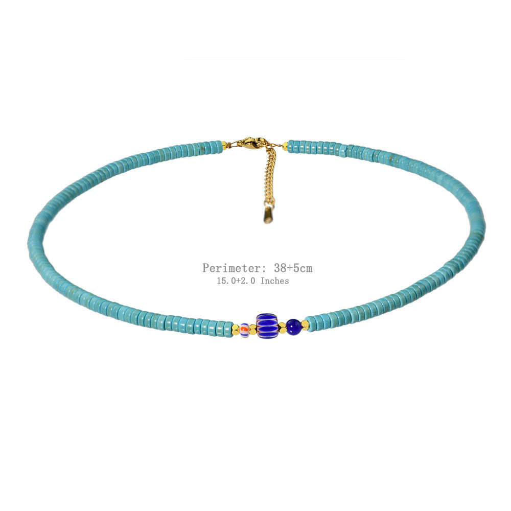 Wholesale Long Turquoise Beaded Necklace