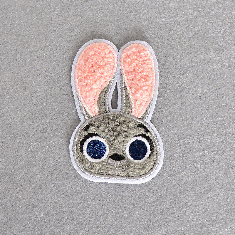 Wholesale Cute Puppy Rabbit Cartoon Embroidered Patches For Kids Clothes Repair And DIY Crafts