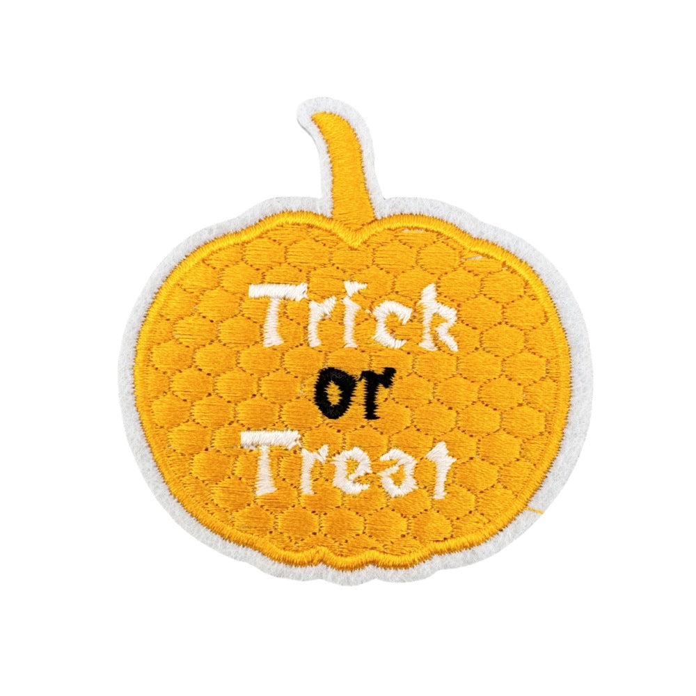 Wholesale Polyester Iron On Embroidered Patches  Pumpkin Ghost Black Series Home Decor Accent