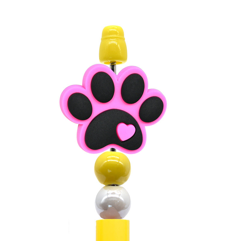 Wholesale Random 100pcs/pack Cartoon Dog Footprint Beads  Focal Beads