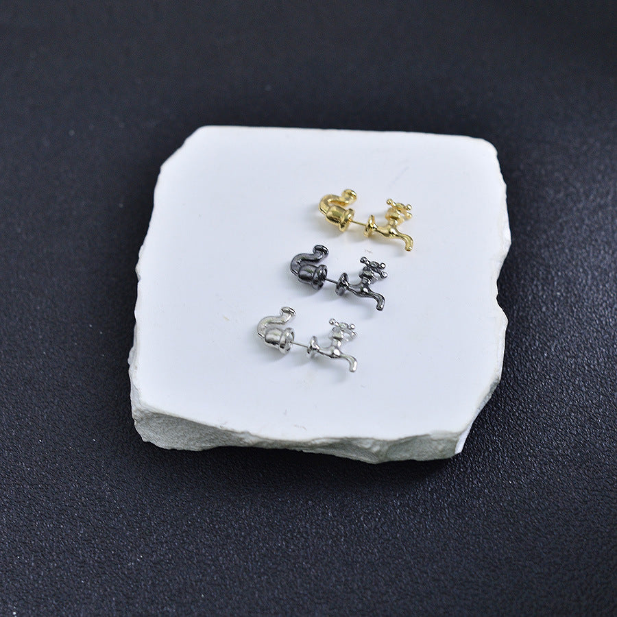 Wholesale  Exaggerated Faucet Zinc Alloy Earrings