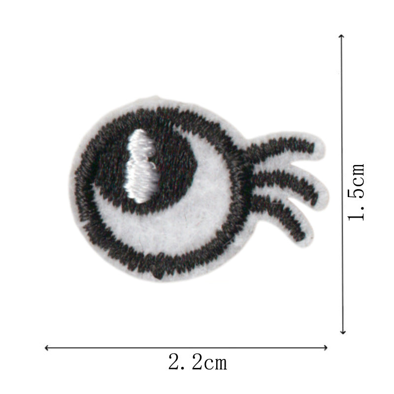 Wholesale Embroidered Cartoon Eye Patches Iron On DIY Decorative Accent For Towels Clothing Craft Supply