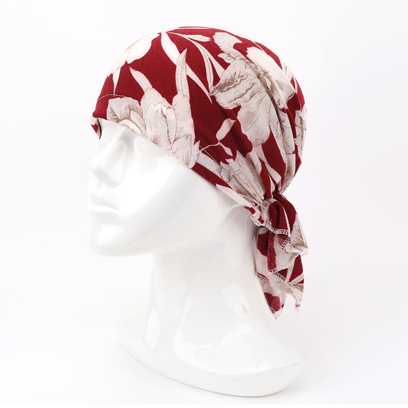 Wholesale Cashew Flower Pirate Hat Bandana Polyester Hat