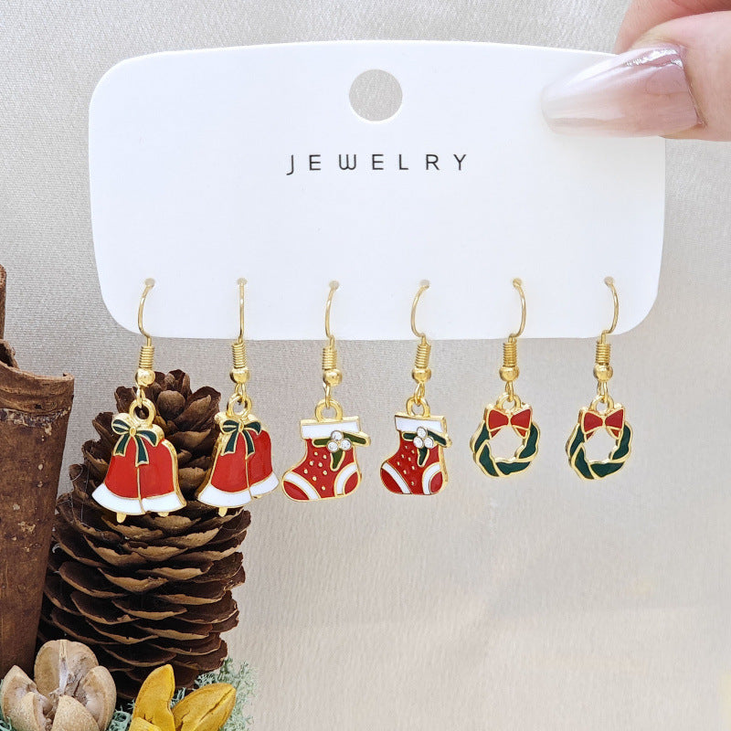 Wholesale Alloy Snowman  Gift Earrings