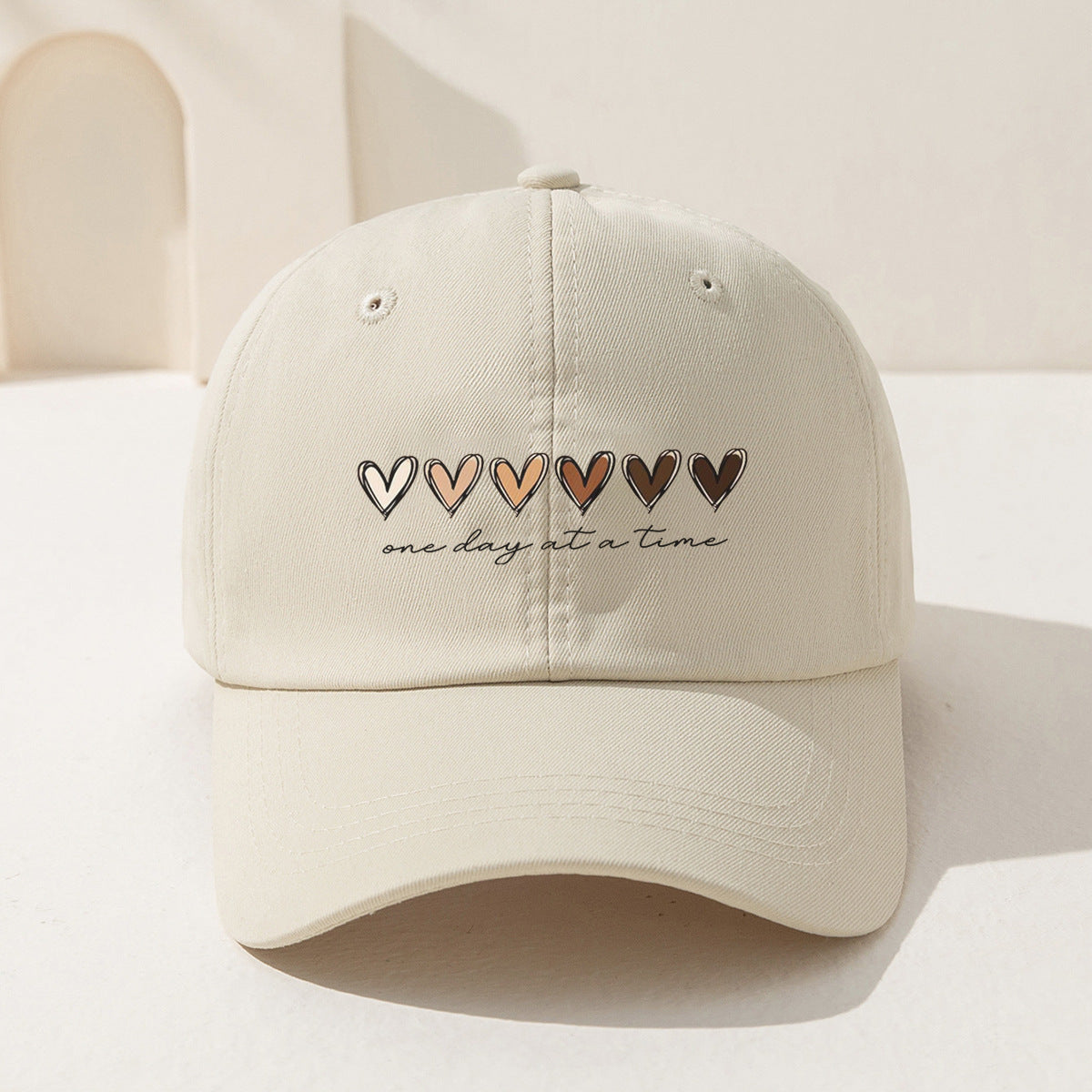 Wholesale Printed Heart Gradient English Letters Baseball Cap