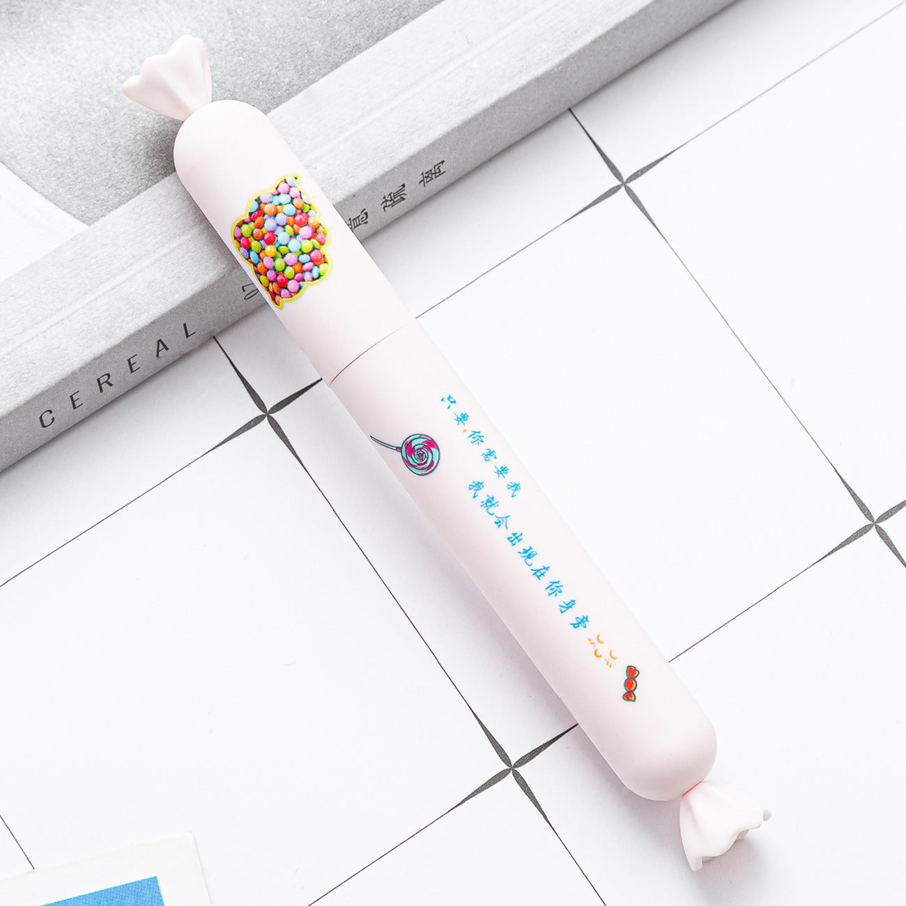 Bolígrafos de bolsillo de plástico en forma de dulces al por mayor