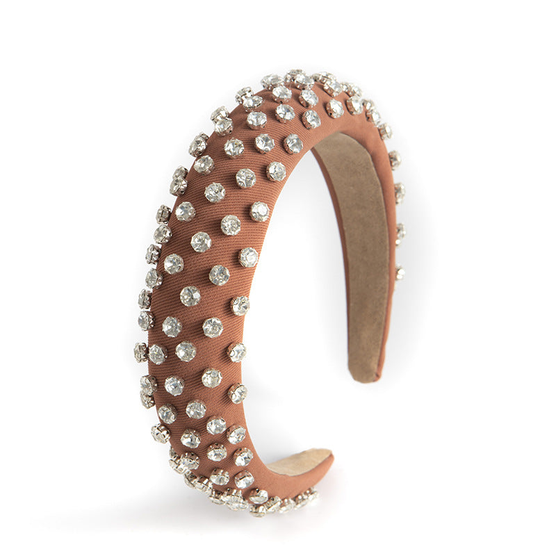 Wholesale Diamond-encrusted Wide-brimmed Headband