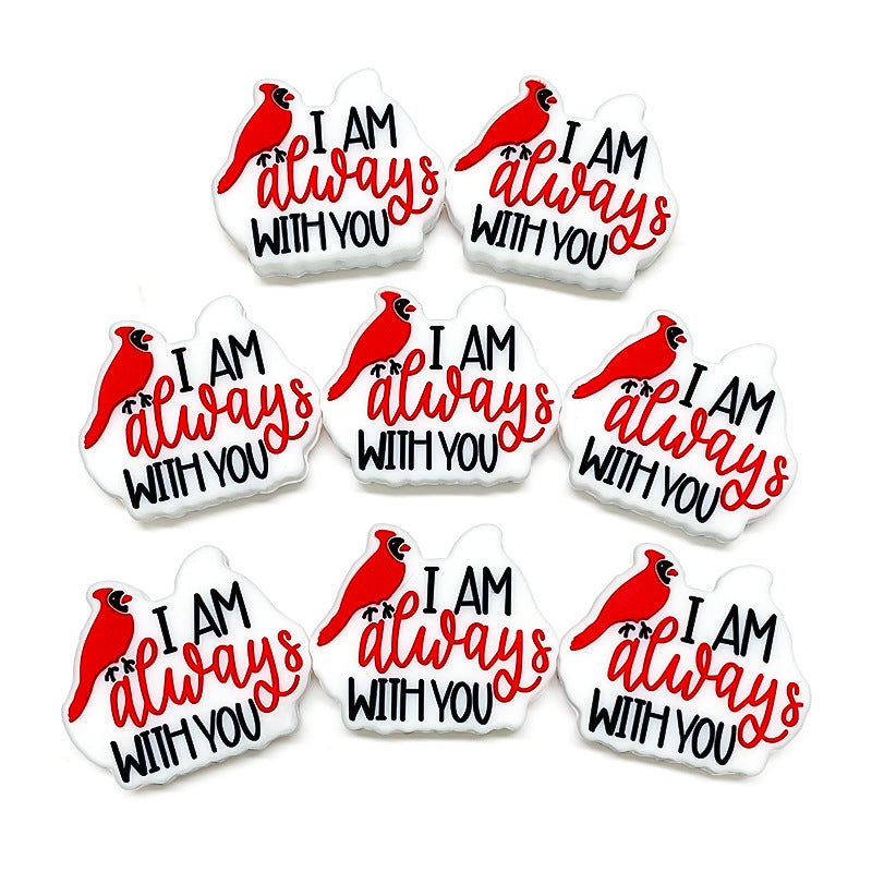 Wholesale 10pcs Parrot Animal Silicone Cartoon Creative Accessories Baby Pacifier Chain Beads