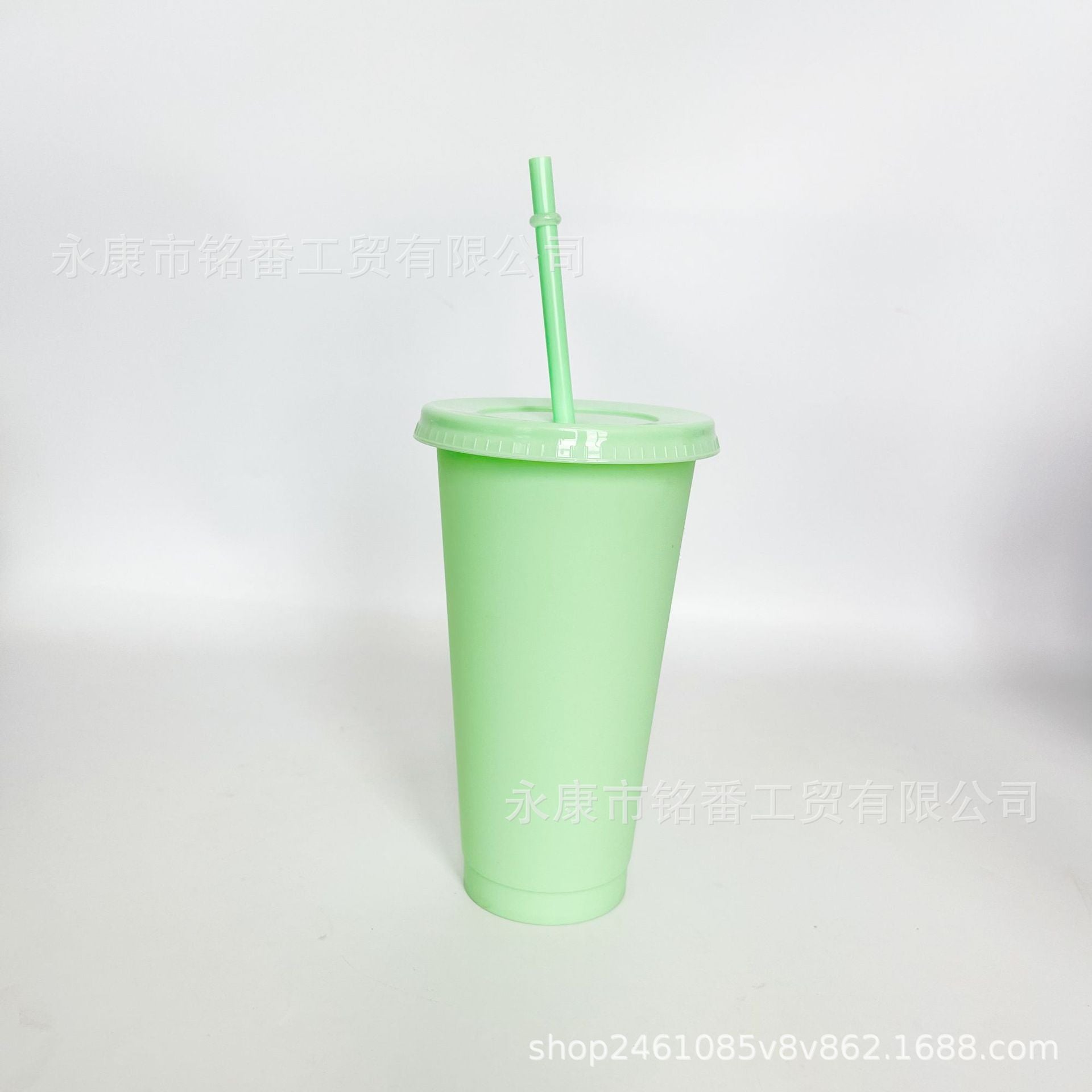 Wholesale 5pcs 24OZ solid color PP plastic large capacity 710ml straw cup