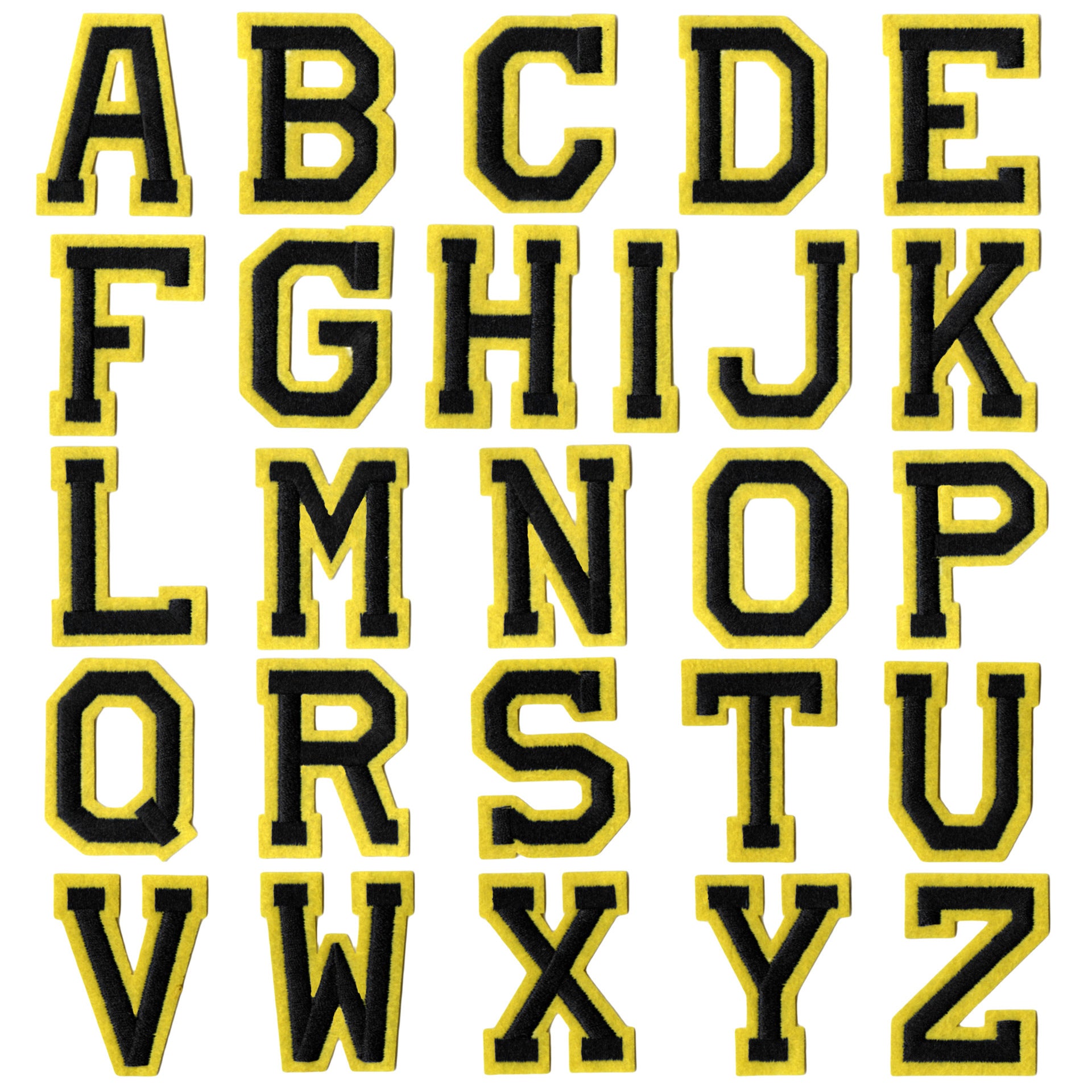 Wholesale Fabric Embroidered Alphabet Patches 26 Gold Letters Set For DIY Clothing Towel Decorative Gift