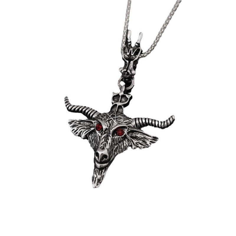 Wholesale Dark hip-hop retro bull head necklace