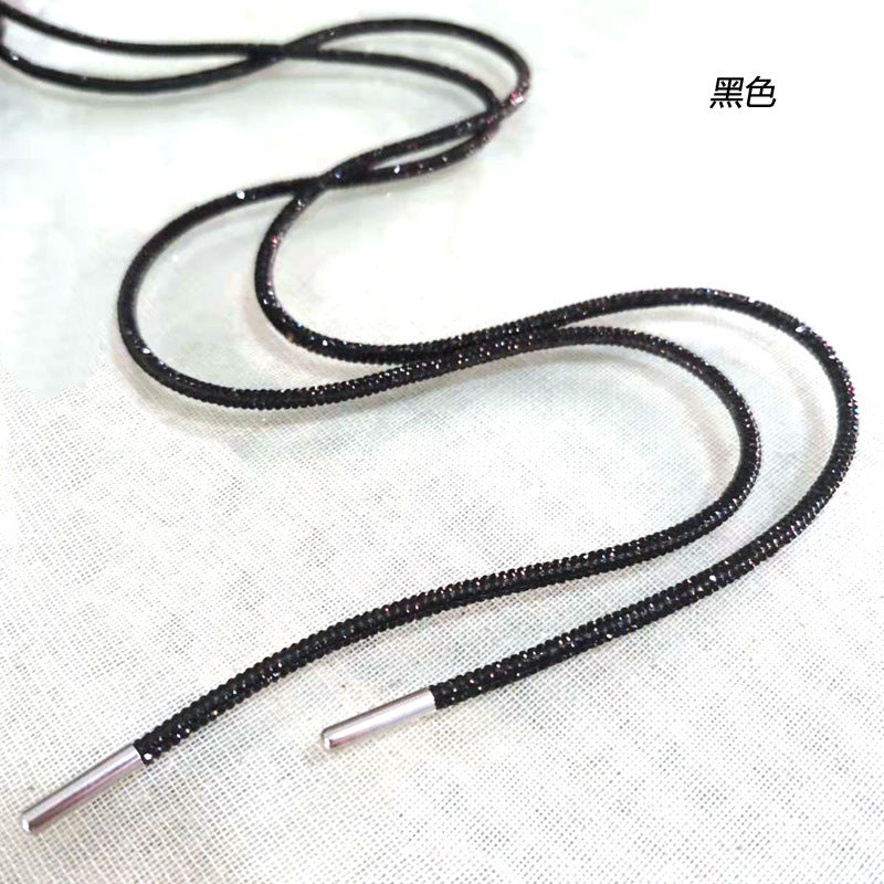 Wholesale Rhinestone shoelaces trendy personality round full diamond shoelaces