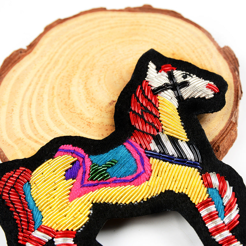 Wholesale DIY Hand Embroidered Indian Silk Colored Cloth Patches Hat Clothes Patches Accessories