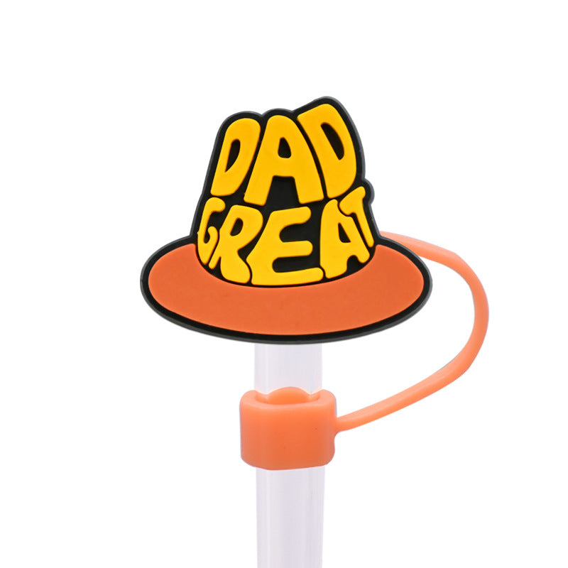 Wholesale Random 100pcs/pack    Father' s Day internet celebrity dust plug straw hat  Straw Tube Cap