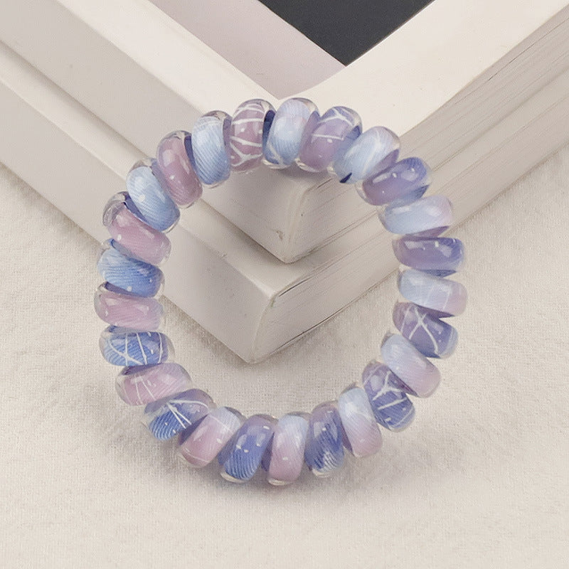 Wholesale Gradient Bold Jelly TPU Hair Scrunchies