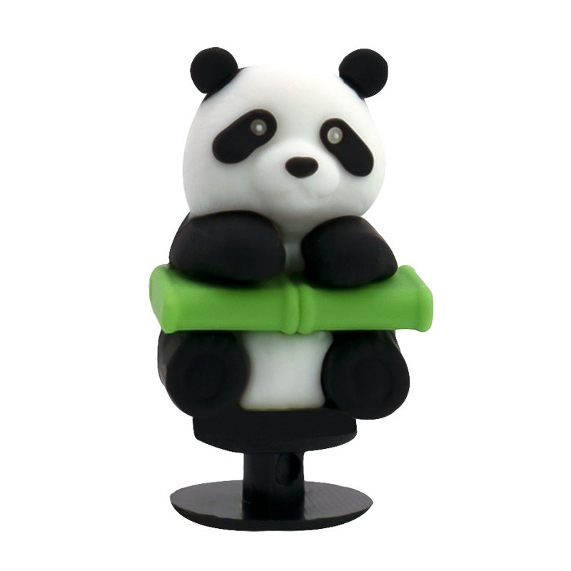 Wholesale 5pcs  Cartoon Animal Panda Garden 3D Crocs Decorative Accessories