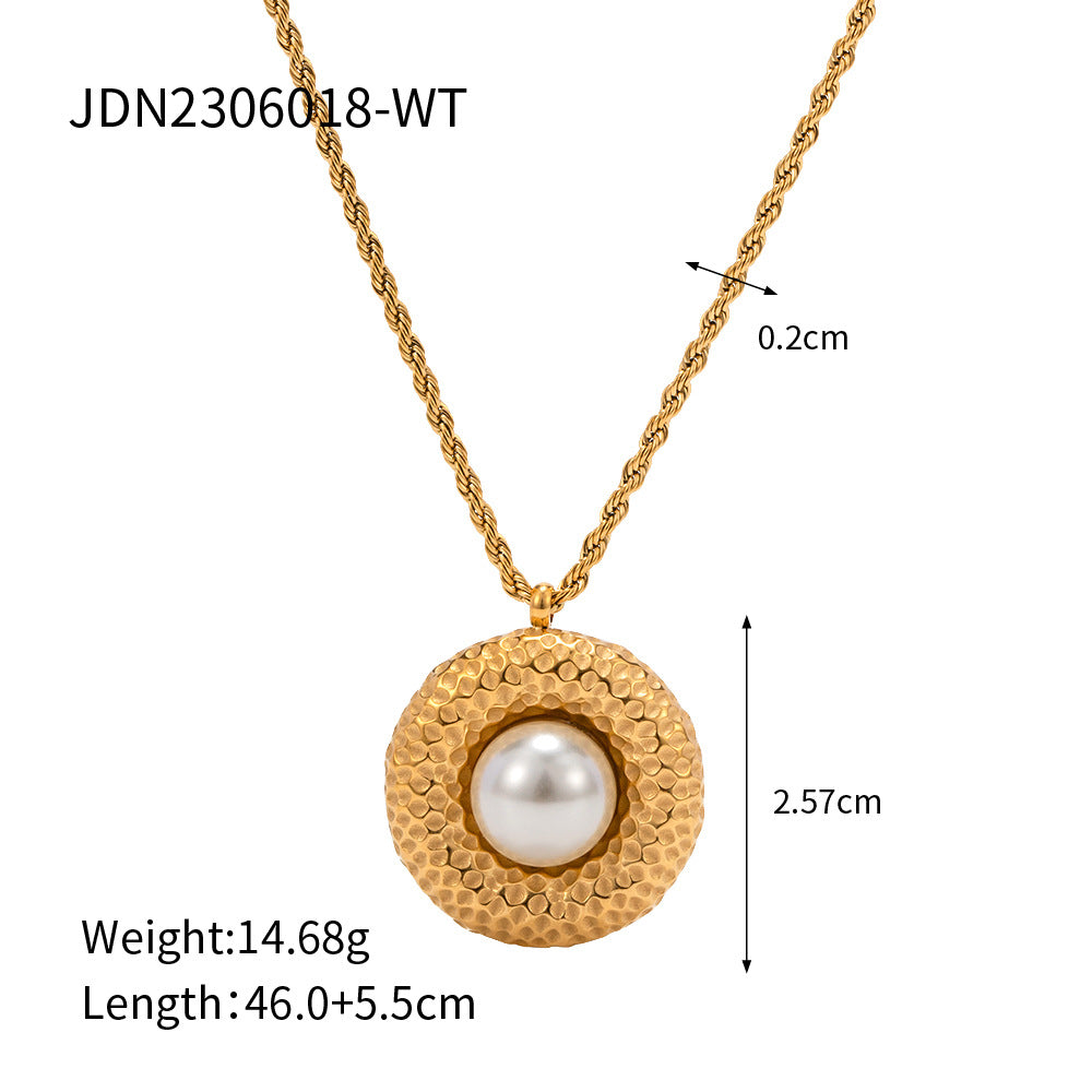 Wholesale 18k Gold Round Stainless Steel Necklaces