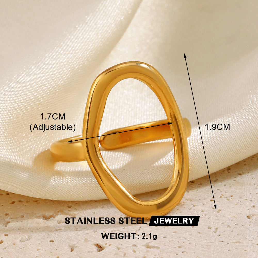 Wholesale Popular Stainless Steel Love Women's Personality Hip Hop Line  Ring