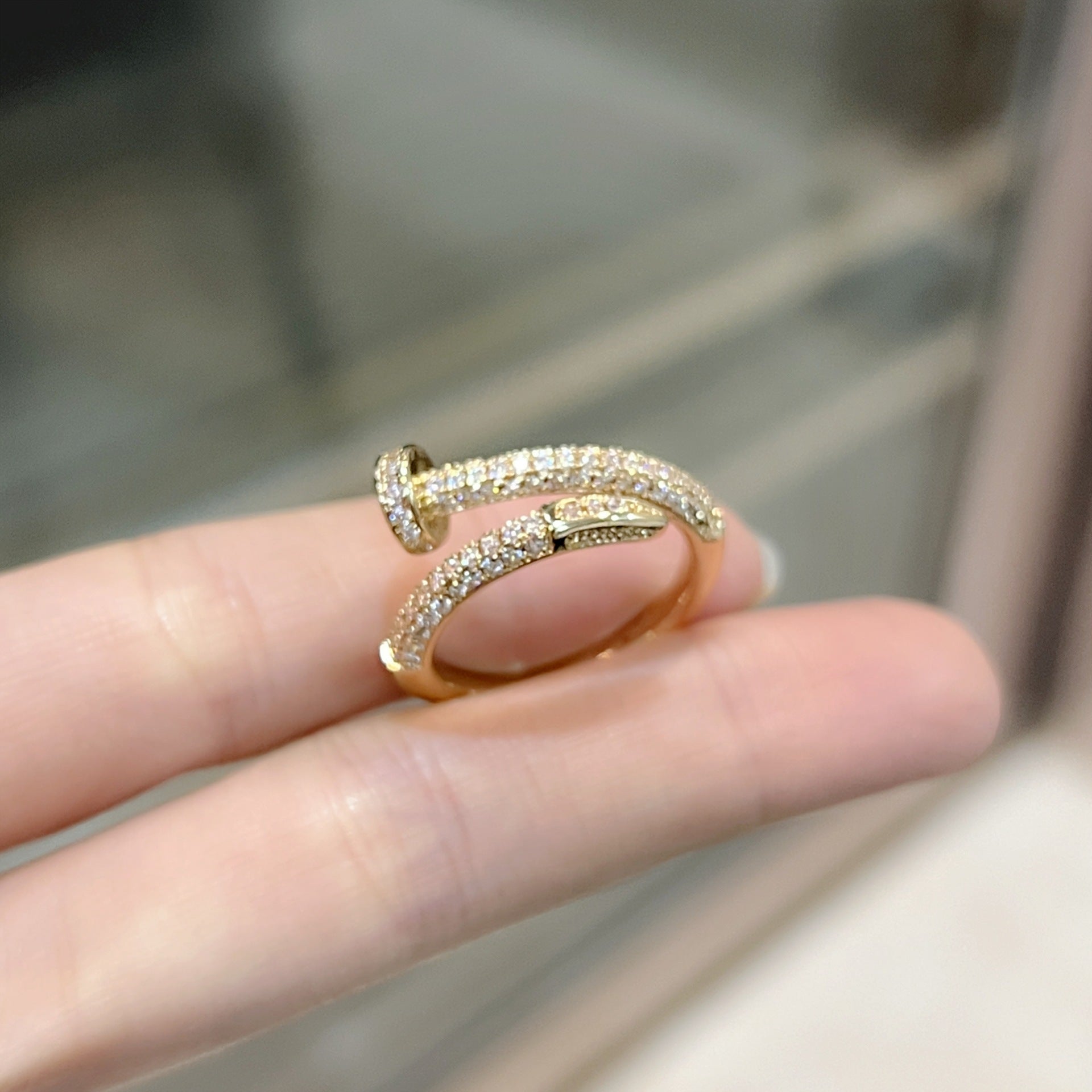 Wholesale Geometric diamond ring