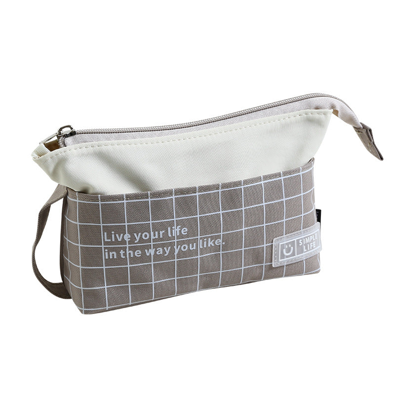 Wholesale New Polyester Fiber Simple Large Capacity Pencil Case