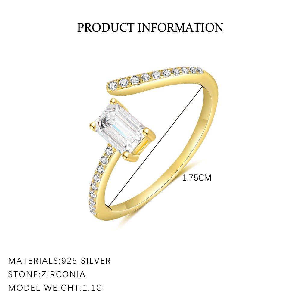 Wholesale S925 Sterling Silver Geometric Ring