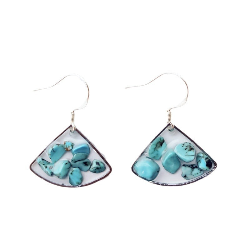 Wholesale 10pcs Simple Fashion 925 Silver Turquoise Earrings