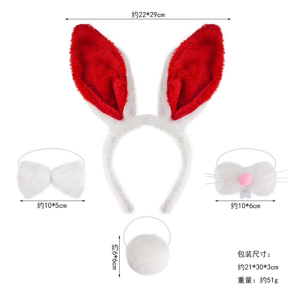 Wholesale Halloween Women Children's Performance Props Easter Cute Plush Rabbit Ear Headwear