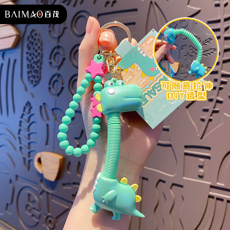 Wholesale Decompression Telescopic 2 in 1 Silicone Keychains
