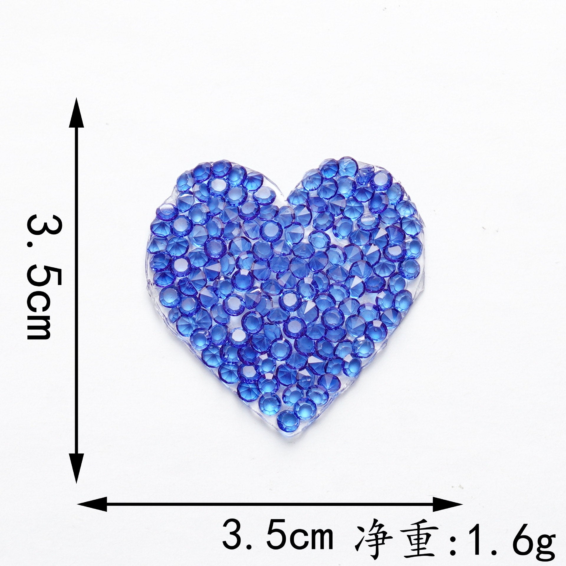Wholesale 6 color hot melt adhesive heart-shaped rhinestone embroidery DIY Patches