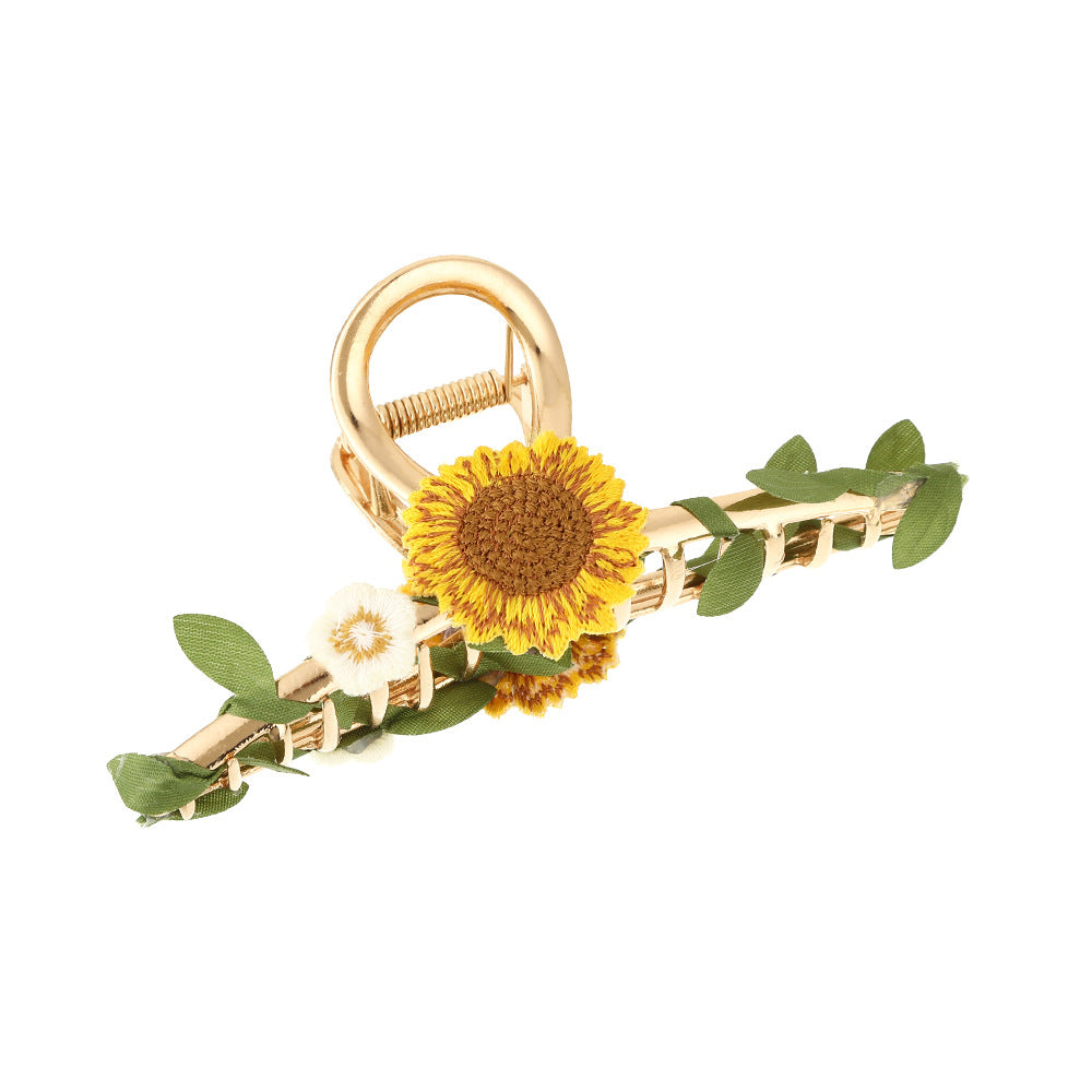Wholesale Sunflower Metal Large Hair Clips