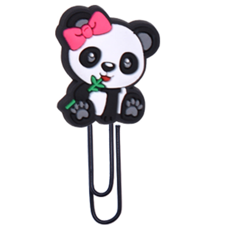 Wholesale Random 50pcs Cartoon National Treasure Panda Student Paper Clip Bookmark