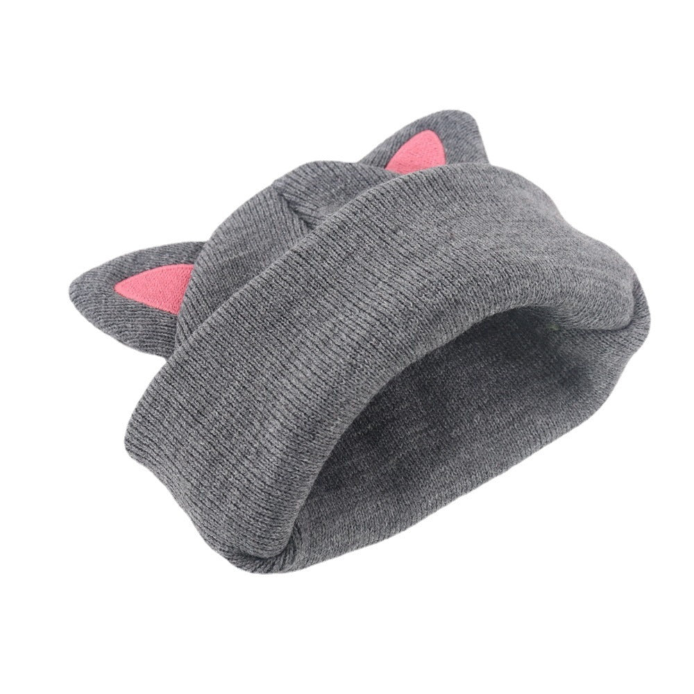 Wholesale 2-6 Year Old Children's Dinosaur Knitted Hat Plus Velvet and Thickened Cartoon Acrylic Wool Hat