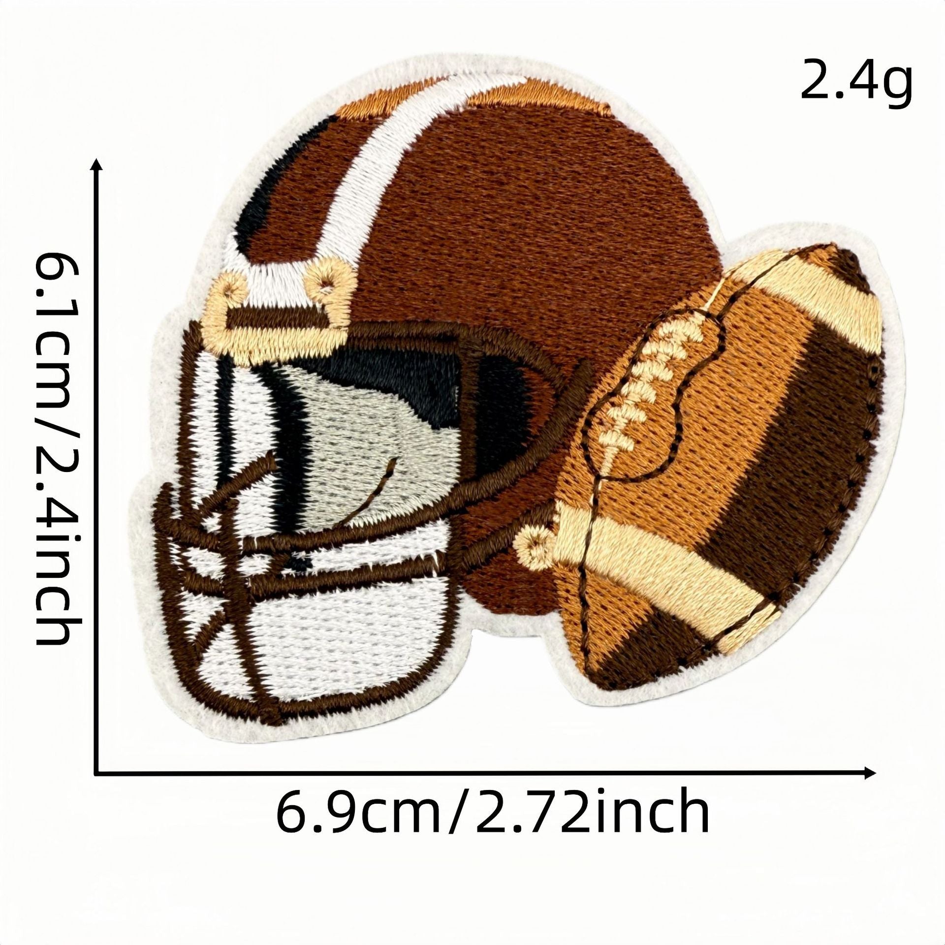 Wholesale Trendy Cartoon Rugby Embroidered Iron On Patches Leopard Print Decorative Applique DIY Craft Accessory
