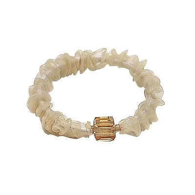 Wholesale Mesh Crystal Small Intestine Circle High Elastic Hair Ring