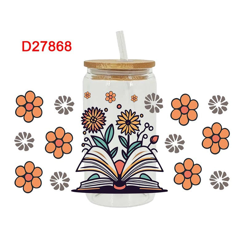 Wholesale Colored Pencil Bow Teacher's Day 16oz Cup UV DTF Wraps