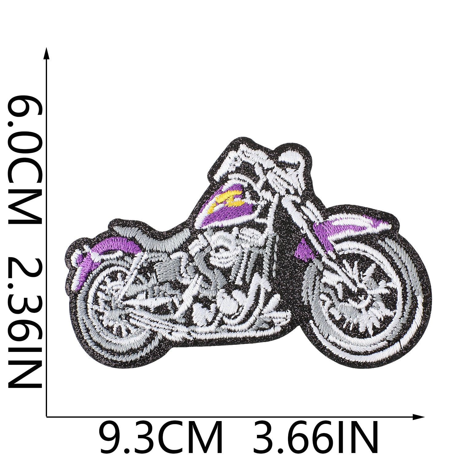 Wholesale Leather Skull  Embroidered Patch Iron On DIY Accessory For Clothing Backpack