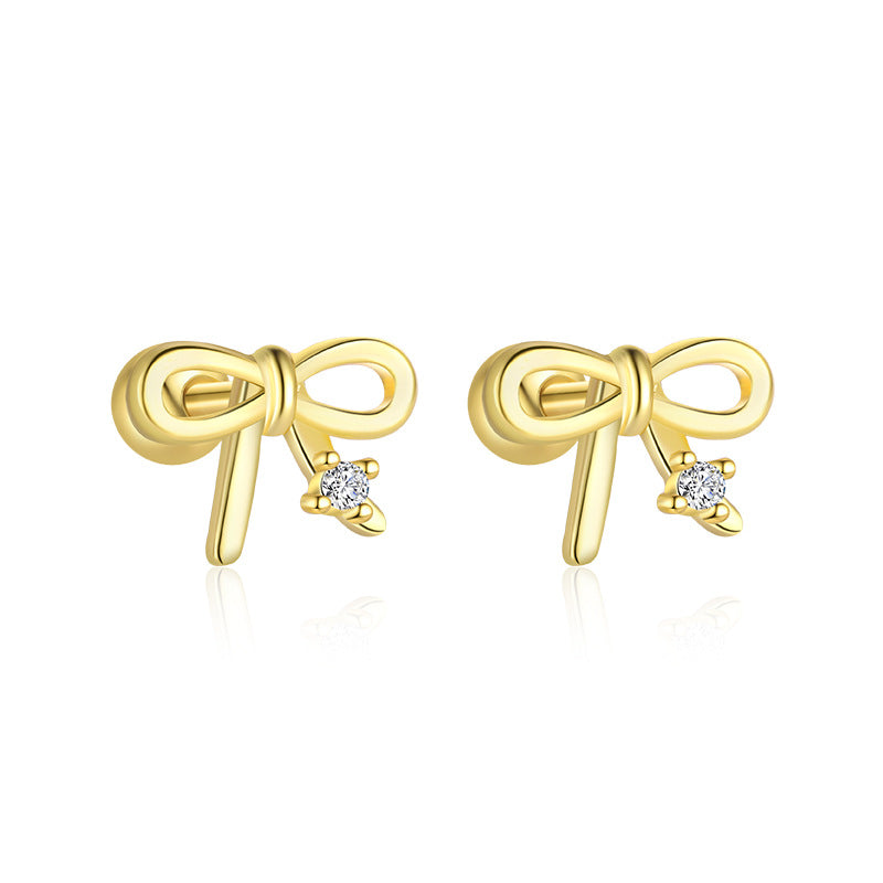 Wholesale Star Moon Zircon Round Head Earnail Ear Studs