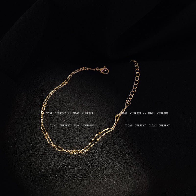 Wholesale Vintage Pearl Niche Advanced Titanium Steel Bracelet For Women