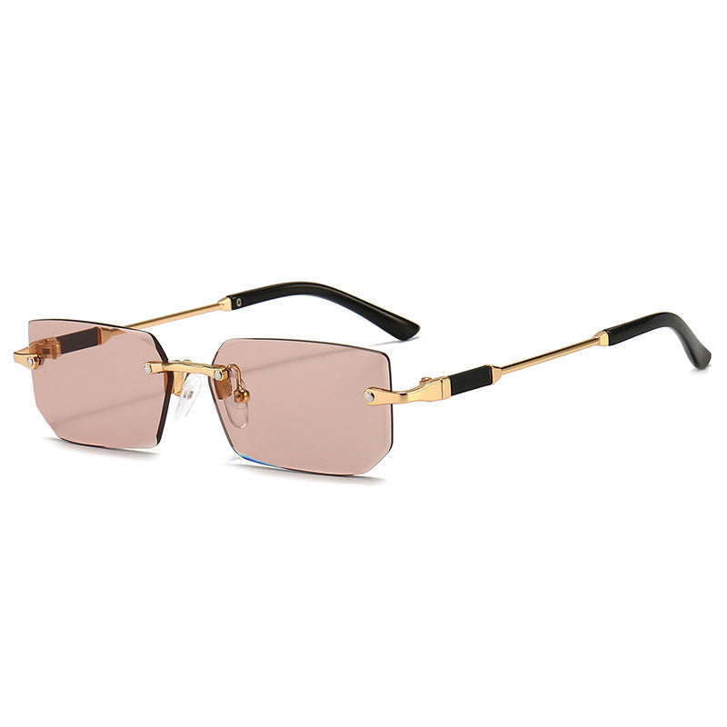 Wholesale Frameless Jelly Colored PC Sunglasses