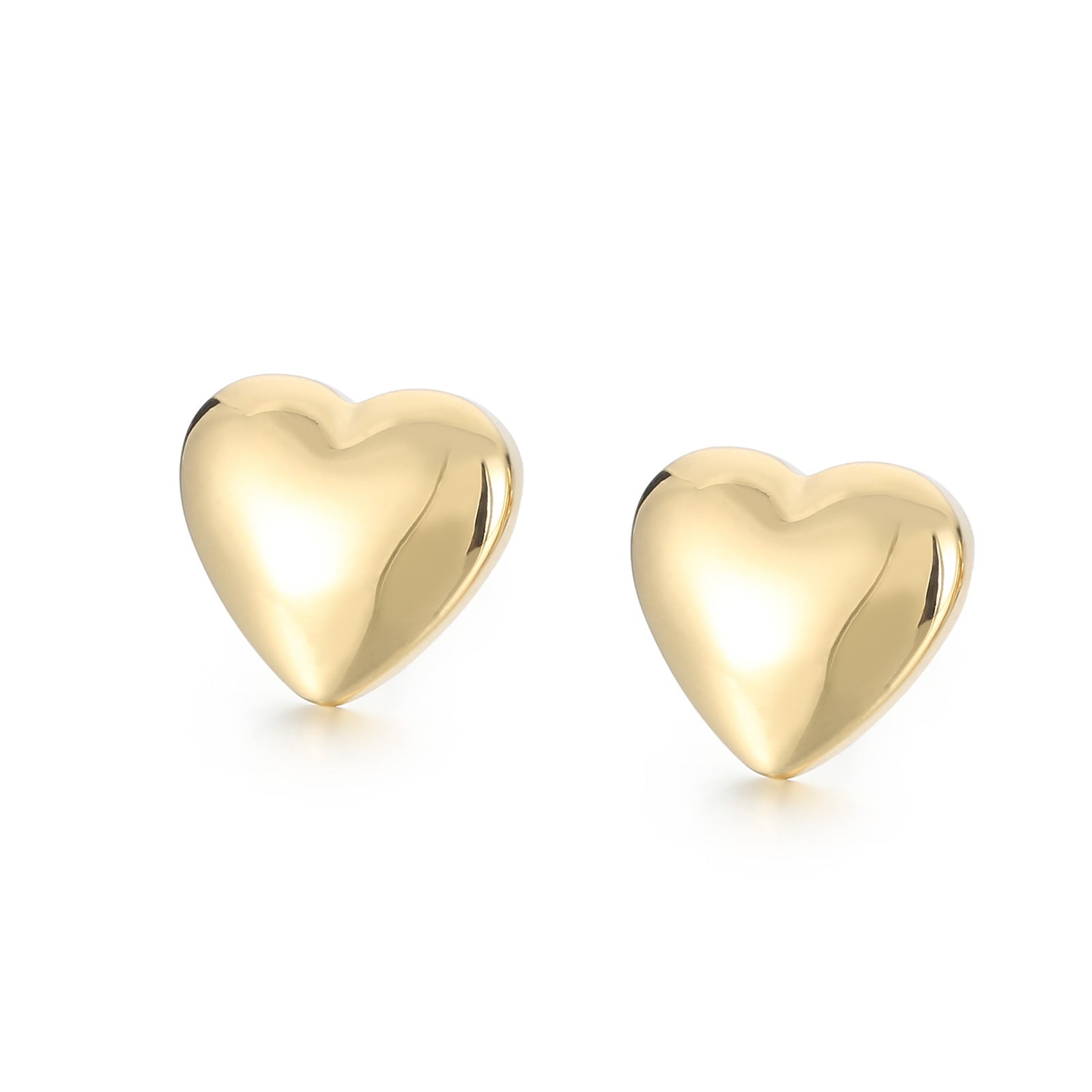 Wholesale Heart Shape Necklace Earrings Jewelry Gold Plated Set