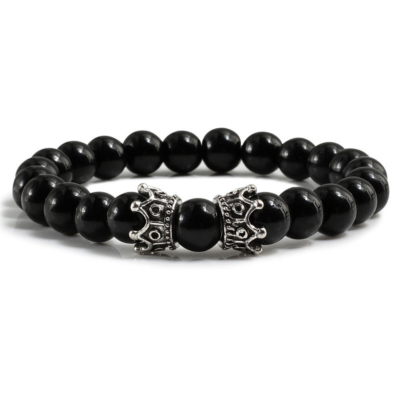 Wholesale Creative Beaded Double Crown Spaced Bead Bracelet