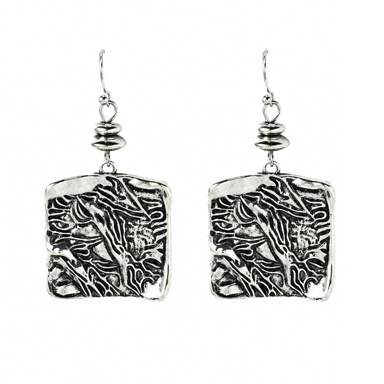 Wholesale Vintage Hammered Geometric Earrings For Women Antique Gold Zinc Alloy Fashion Jewelry Accessory