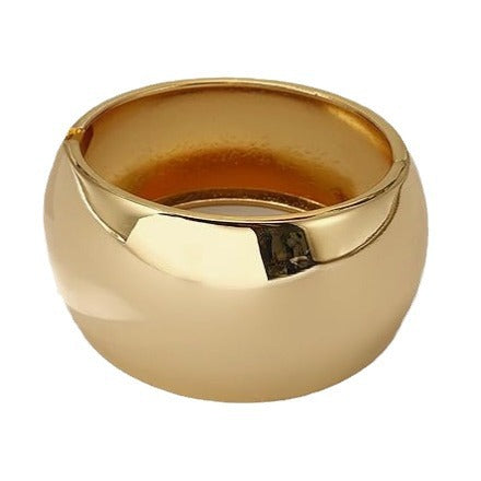 Wholesale Wide Version Electroplated Zinc Alloy Smooth Simple Pattern Bracelet