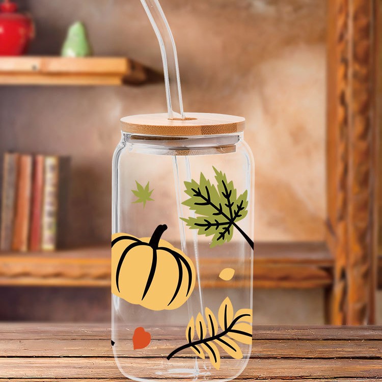 Wholesale  Pumpkin animal harvest  16oz Cup UV DTF Wraps