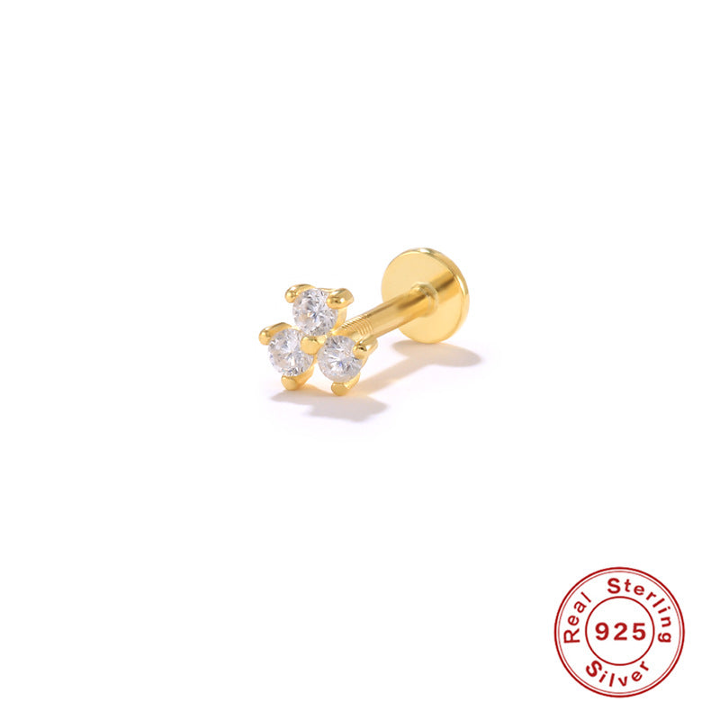 Wholesale S925 Sterling Silver Piercing Inner Thread Ear Piercing Ear Bone Nails