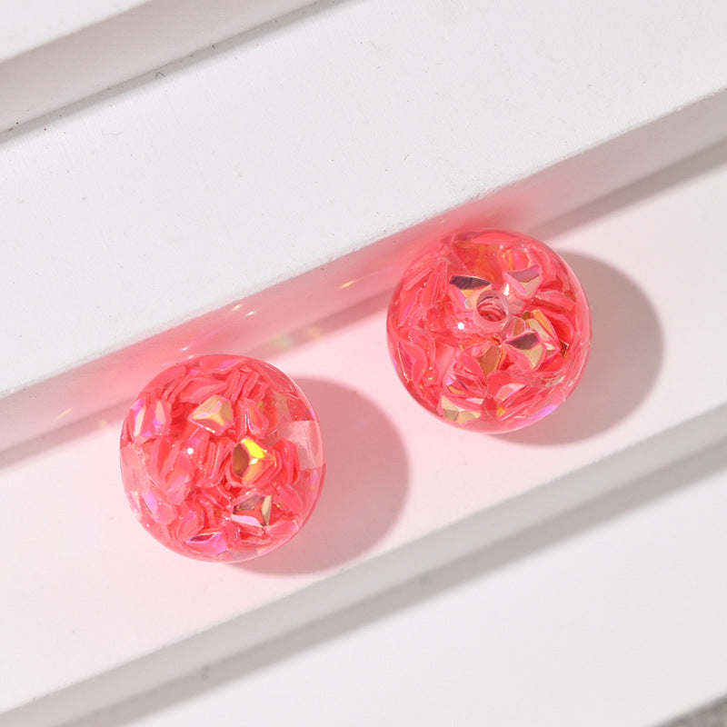 Wholesale 10pcs/pack Colored diamond sequins straight hole resin beads