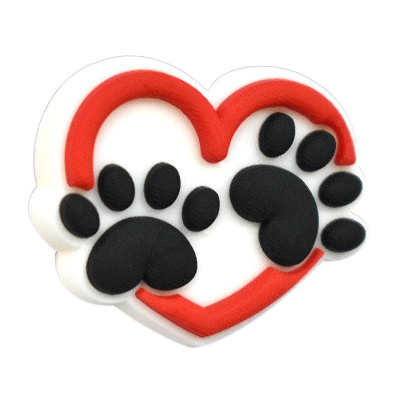 Wholesale Random 100pcs Cute Puppy Beaded Pvc Soft Rubber Beads