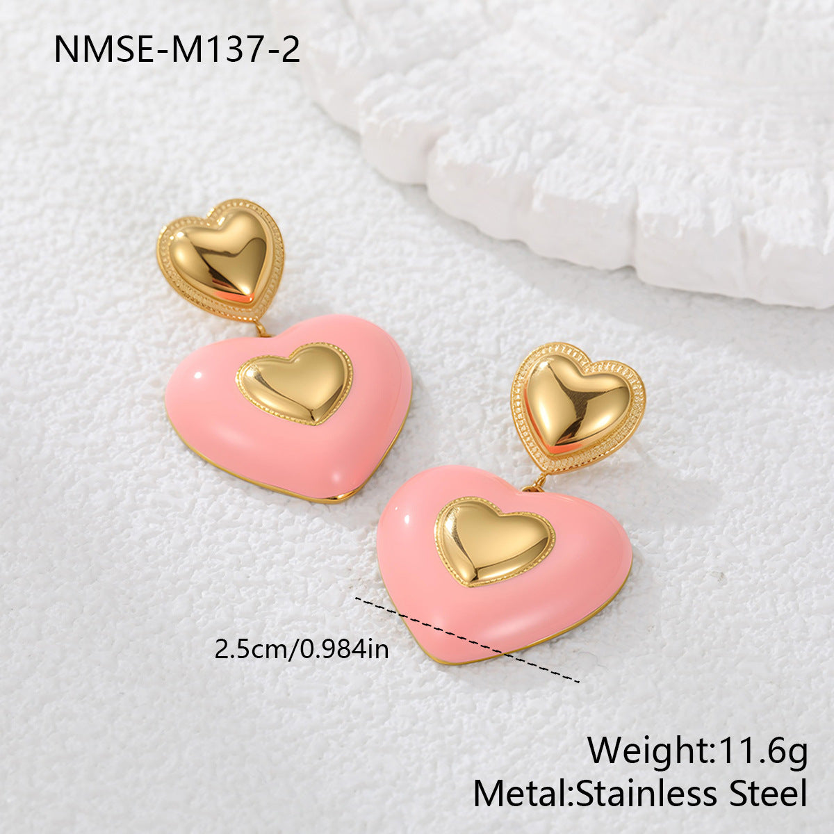 Wholesale Colorful Flower Love Countryside Stainless Steel Earrings