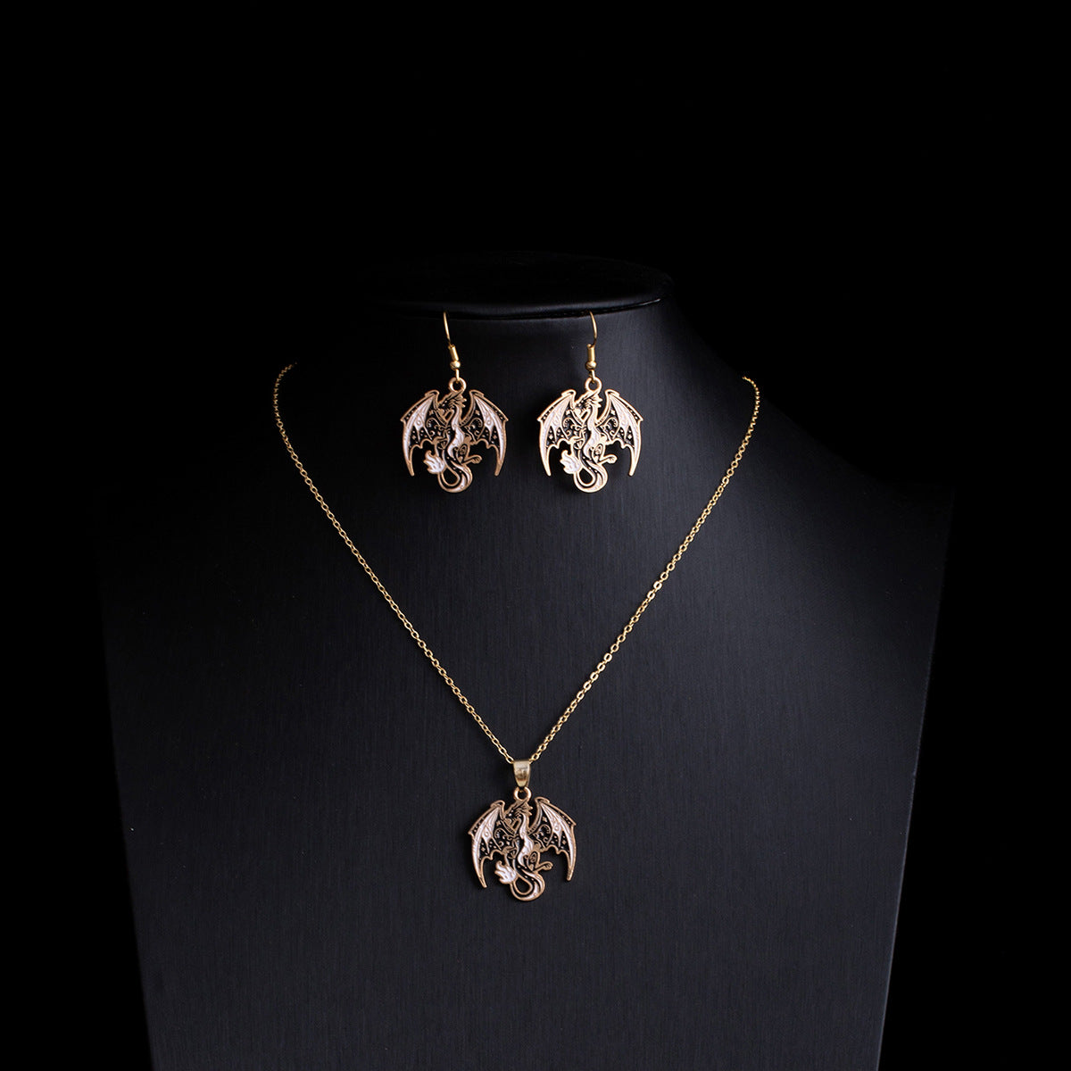 Wholesale Gothic Punk  Earring Necklace Set