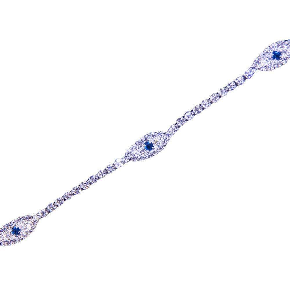 Wholesale Devil's Eyes Full Diamond Hip Hop Rhinestone Necklaces